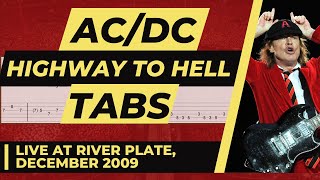 TABS  Highway to Hell by ACDC Live At River Plate acdc highwaytohell guitartabs [upl. by Tyre477]