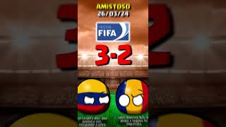 COLOMBIA vs RUMANIA  AMISTOSO COUNTRYBALL [upl. by Neetsirhc]