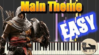 Assassins Creed Origins  Main Theme Piano Tutorial Synthesia HD Cover [upl. by Odraner]