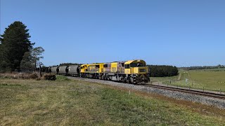 TasRail 2054 2053 46 Coal train crossing Perth Mill Road [upl. by Norad]