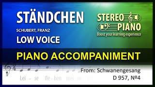 Ständchen Schubert accompaniment Low Voice [upl. by Ahgem695]