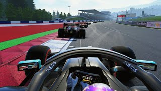 F1 2020 Gameplay Styrian GP BLACK MERCEDES  Last to First Challenge with Lewis Hamilton [upl. by Elleinaj]