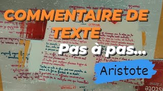 Commentaire de texte  méthodologie  Aristote  quotTraité de lâmequot  Le toucher [upl. by Fuller]