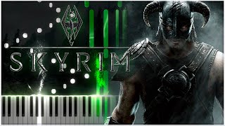 Main Theme The Elder Scrolls V Skyrim 【 PIANO TUTORIAL 】 [upl. by Rezal664]