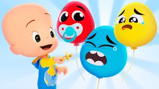 Cuquin plays with the Baby Balloons and the PlayDoh Animals  Baby Stories [upl. by Lehcer]