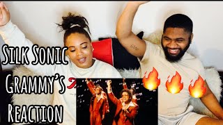 Dancer and Musician React to Bruno Mars Anderson Paak Silk Sonic Leave the Door Open at Grammys [upl. by Nnaira]