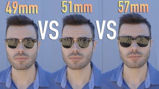 RayBan Clubmaster 49mm vs 51mm vs Oversized 57mm [upl. by Linson5]