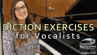 Diction Exercises for Vocalists [upl. by Yssac834]