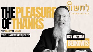 Ep 12 l The Pleasure Of Thanks by Rav Yitzchak Berkovits [upl. by Franek]