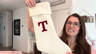 Review of Knit Christmas Stocking with Embroidered Initial Letter T [upl. by Adham861]