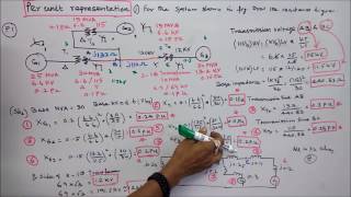 PER UNIT REPRESENTATION  PART  04  TWO PROBLEMS IN PER UNIT SYSTEMS [upl. by Ajroj]