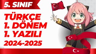 5 Sınıf Türkçe 1 Dönem 1 Yazılı 20242025 [upl. by Deyas]