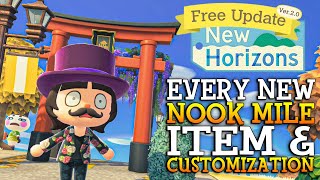 EVERY NEW Nook Mile Item amp Customization Option Animal Crossing 20 Update [upl. by Nahtanhoj]