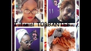 DIY  4 amarrações de lenço ou turbante [upl. by Enuahs624]