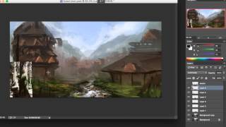 Town concept art  speedpaint [upl. by Jabin]