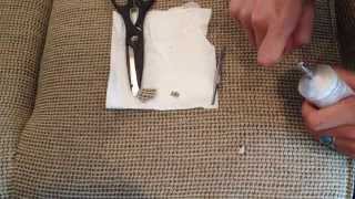 How to Patch a Hole in Woven Fabric  Easy Fabric Repair [upl. by Abbotsen]