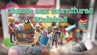 film playmobil Chasse aux fournitures scolaires [upl. by Eldnik]