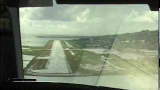 Cockpit AIRBUS A340 into Papeete TAHITI [upl. by Rosenberg]