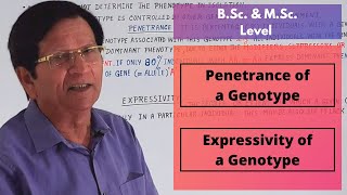 Penetrance amp Expressivity of a Genotype  BSc amp MSc Level [upl. by Llemor]