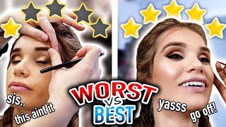 I Went to the WORST REVIEWED amp BEST REVIEWED Makeup Artists in My CITY 1 STAR VS 5 STAR [upl. by Priscella511]