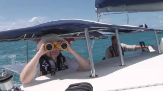 Catamaran Sailing in the British Virgin Islands BVI  Virgin Gorda to Anegada on a Lagoon 380 [upl. by Anelrad]