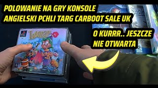 POLOWANIE NA GRY PCHLI TARG CARBOOT SALE UK  1 TARGI RUPIECI WYPRZEDAŻE GARAZOWE PSX W FOLI [upl. by Drusus]