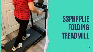 SSPHPPLIE Folding Treadmills for Home Review Manual  Portable Treadmills Small Space Foldable [upl. by Eelasor]