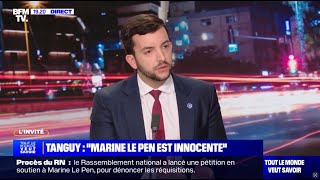 Marine Le Pen est innoncente   JeanPhilippe Tanguy BFMTV [upl. by Roye957]