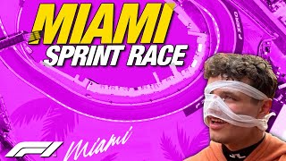 F1 MIAMI GRAND PRIX SPRINT RACE 2024  Live Reaction amp Commentary [upl. by Pavia]