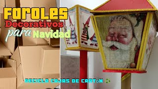 Transforma cajas de cartón en Farol navideño de pedestal [upl. by Cynthea246]