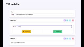 TAPFeature Mehrsprachige Titel und Leitfragen [upl. by Nadine]