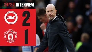 Ten Hag Reacts To Brighton Defeat [upl. by Ahsiral746]