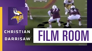 Film Room How Christian Darrisaw Puts His Size and Strength to Use  2021 NFL Draft [upl. by Ihskaneem]