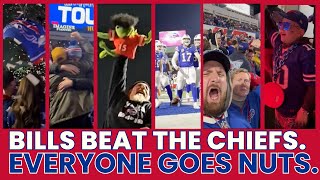 The Bills Beat the Chiefs Everyone Goes Nuts Epic Fan Reactions to an Epic Victory [upl. by Horner]