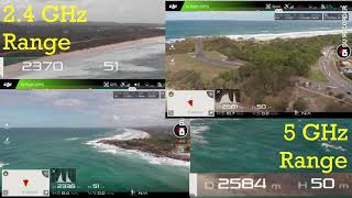 24 GHz Vs 5GHz range test DJI Mavic Air fcc [upl. by Leunamesoj388]