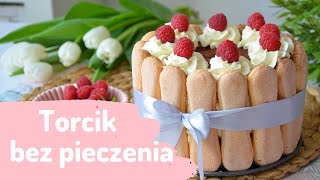 Przepyszny TORT bez pieczenia 🎂❤️ Jak zrobić swój pierwszy tort🍰 [upl. by Kreda]