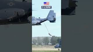 Special Technique US and Ukraine Forces Use to Practice Fast Rope at CV22 Osprey [upl. by Ailegna]