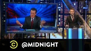 Stephen Colbert Introduces HashtagWars  NYCIn3Words  midnight w Chris Hardwick [upl. by Codi276]