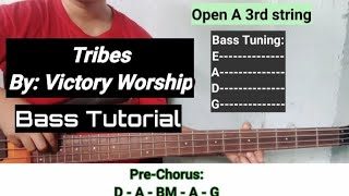 Tribes by Victory Worship   Bass Tutorial  with tabs [upl. by Alikam]