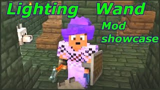 Lighting Wand  a simple amp Enlightening Magical Minecraft Mod Showcase Recharge wand with Glowstone [upl. by Ahsein]