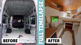 Minibus Campervan Conversion  FULL TIMELAPSE in 10 Minutes  DIY Van Self Build [upl. by Dnama]