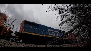 Time Lapse of Canadian National Railway Train Passing By  same train twice in a row [upl. by Alyos]