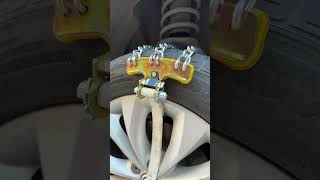 Simple installation of antiskid chains for cars😱👍 [upl. by Roselia31]