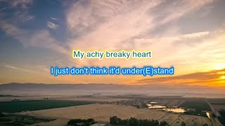 Billy Ray Cyrus quotAchy Breaky Heartquot play along with scrolling guitar chords and lyrics [upl. by Dione119]