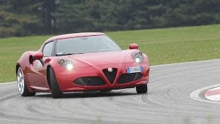 Alfa Romeo 4C  Test by DRIVE magazine amp 0200 kmh acceleration ENG subs [upl. by Marlea]