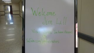 An elevator ride with a special surprise guest at Fort Settlement Middle School [upl. by Dogs]