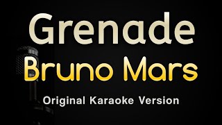 Grenade  Bruno Mars Karaoke Songs With Lyrics  Original Key [upl. by Ahseikan]