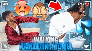 DROPPING MY T0WEL IN FRONT OF MY BOYFRIEND PRANK [upl. by Dolores]