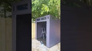 Suncast BMS7780 7 x 7 Modernist Resin Outdoor Storage Shed Review [upl. by Jordan503]