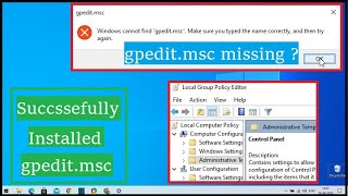 how to enable gpeditmsc in windows 10 home gpedit not found in windows10 home  windows 10 [upl. by Aliuqehs892]